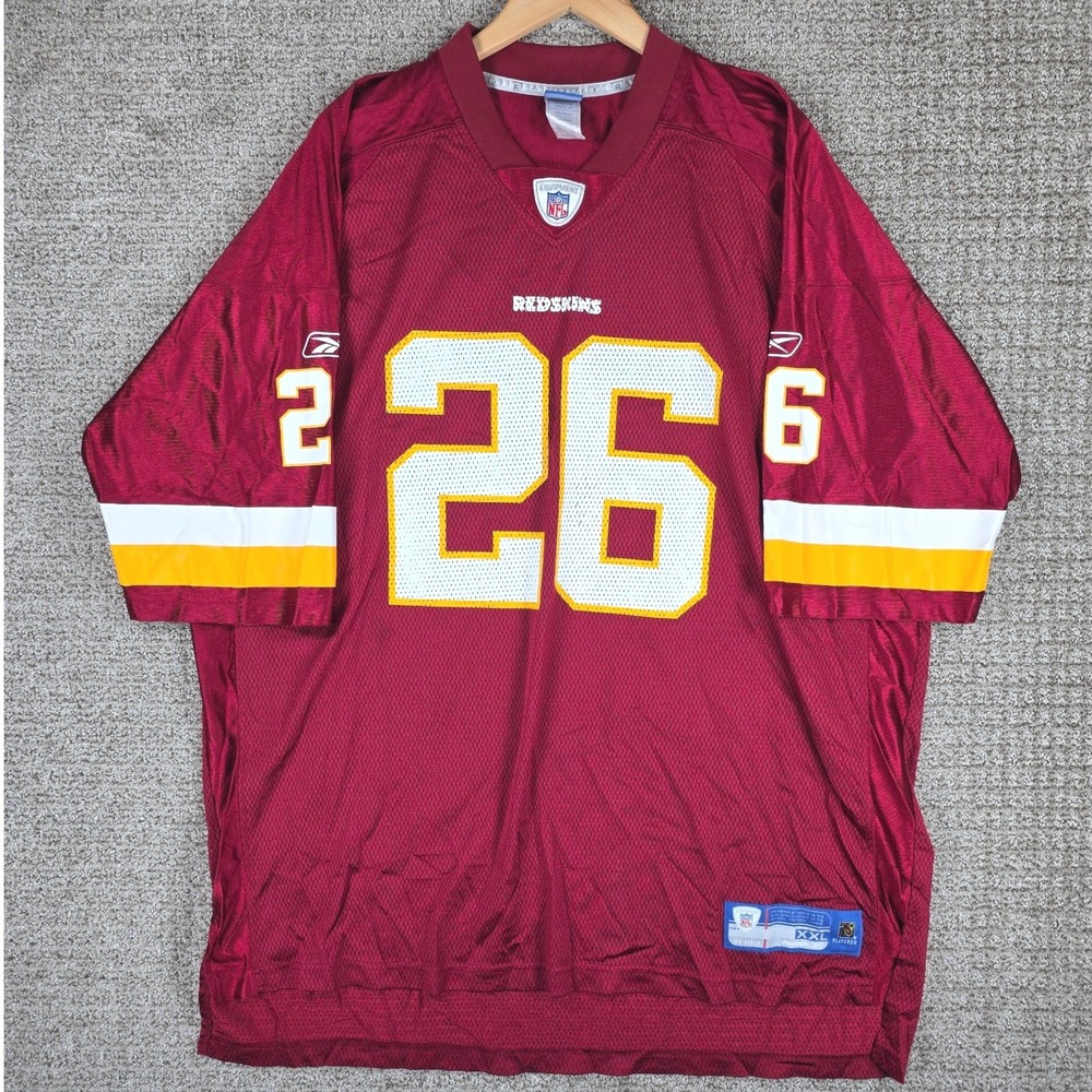 SIGNED Reebok‎ Washington Redskins Clinton Portis 26 NFL Jersey Mens XXL Red